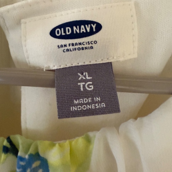 Old Navy White Floral Maxi Dress with Ruffle Sleeves. Size XL NWT - Picture 5 of 15